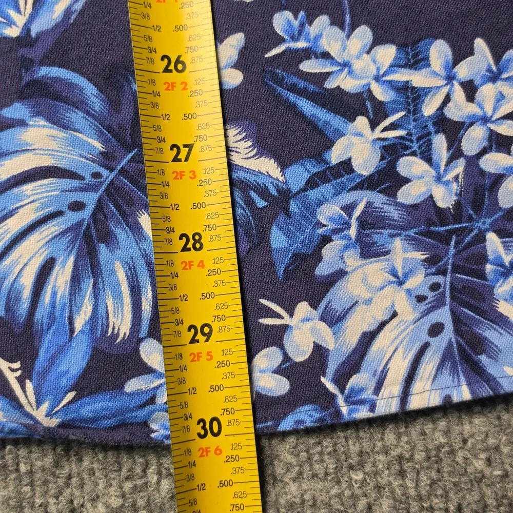 Polo Ralph Lauren Mens XL Blue Tropical Floral Monstera Cotton Button Down Shirt